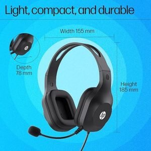HP H120 Stereo USB On Ear Headset, Plug-and-Play USB